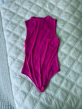 Women's Sleeveless Hot Pink Bodysuit